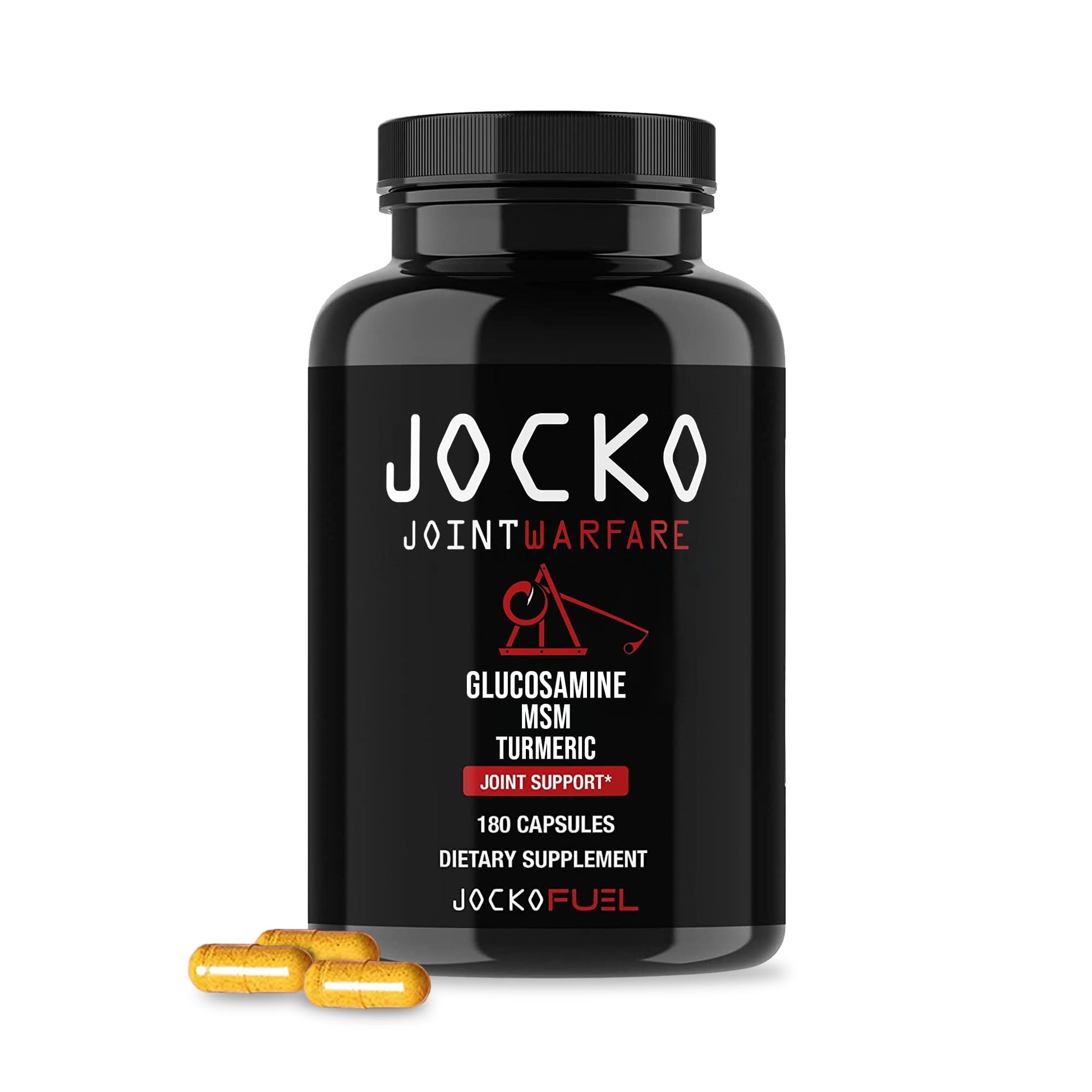 Jocko Fuel Joint Support Supplement - Glucosamine MSM for Joint Pain, Mobility, & Flexibility w/Turmeric & Boswellia (180 Capsules) Jocko FuelBuy Supplements Australia