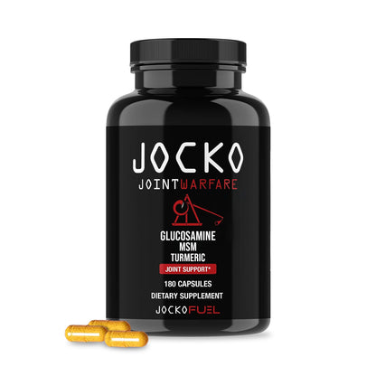 Jocko Fuel Joint Support Supplement - Glucosamine MSM for Joint Pain, Mobility, & Flexibility w/Turmeric & Boswellia (180 Capsules) Jocko FuelBuy Supplements Australia