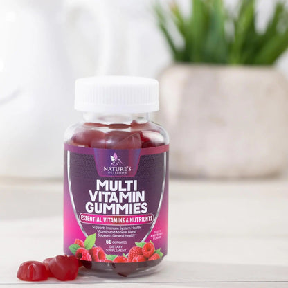 Multivitamin Gummies for Adult with Vitamins A, C, D, B12 - Gummy Multivitamins for Daily Nutritional Support Nature's NutritionBuy Supplements Australia