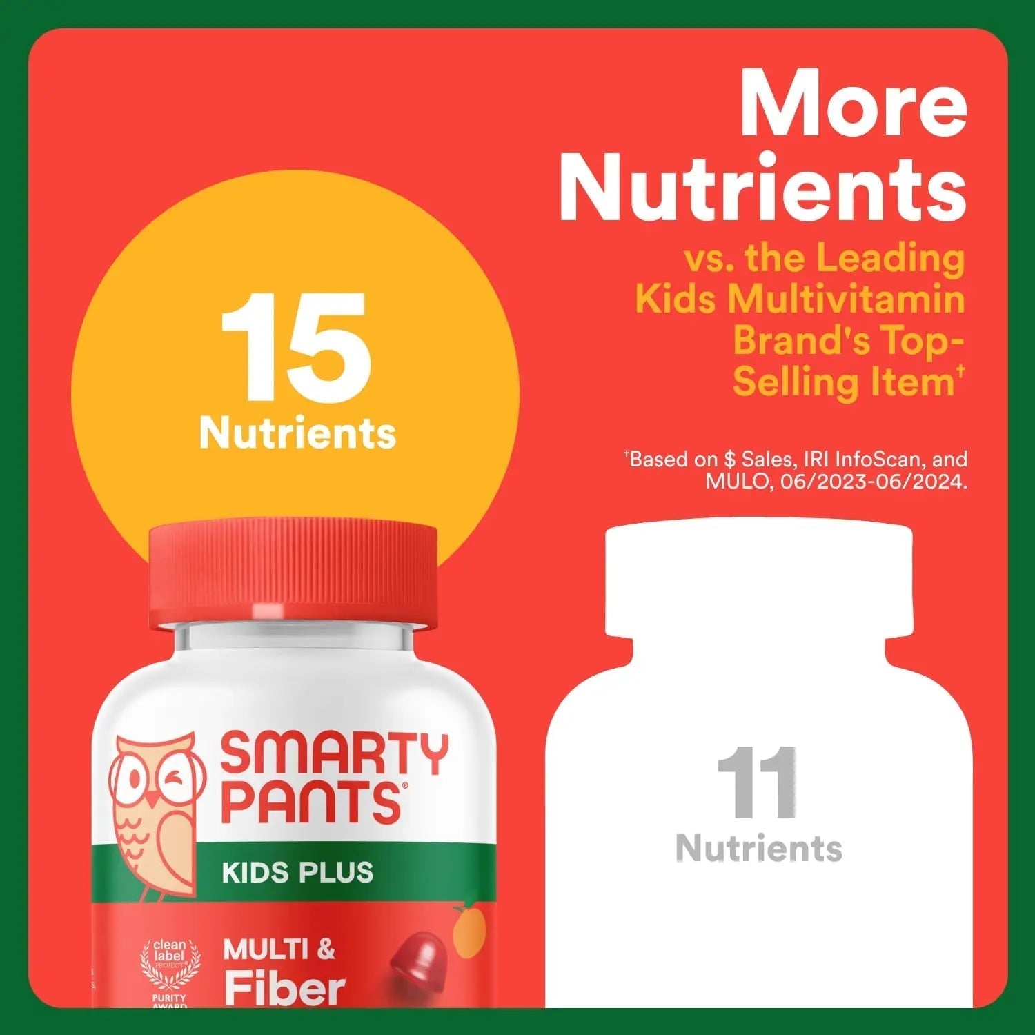 SmartyPants Kids Multivitamin & Fiber Gummies: Prebiotic Fiber to Support Kids Digestion with Vitamin D3, C, Vitamin B12, B6, A, Zinc SmartyPants