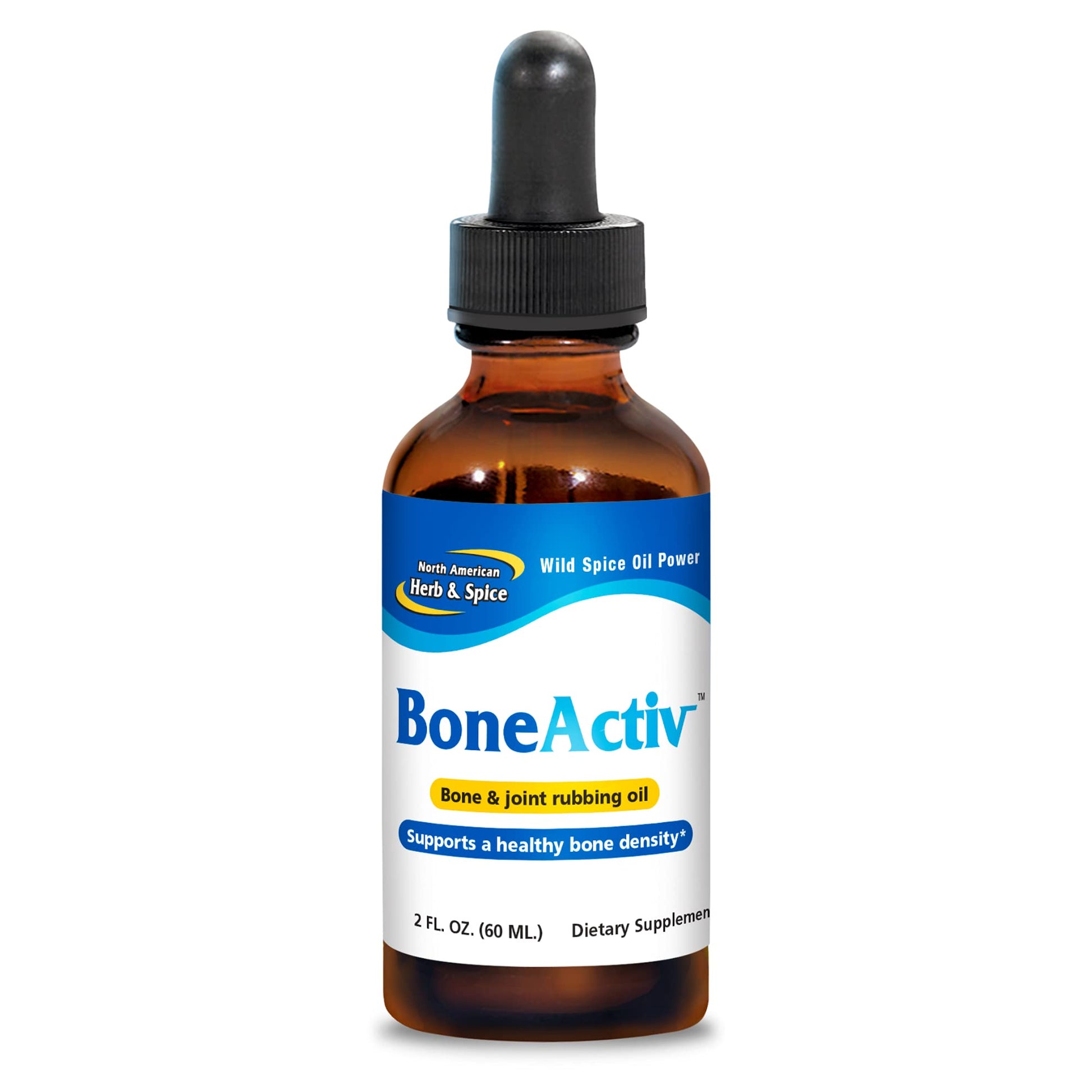 NORTH AMERICAN HERB & SPICE BoneActiv - 2 fl. oz. - Bone & Joint Rubbing Oil - Supports Healthy Bones - Non-GMO, Vegan - 346 Servings NORTH AMERICAN HERB & SPICEBuy Supplements Australia