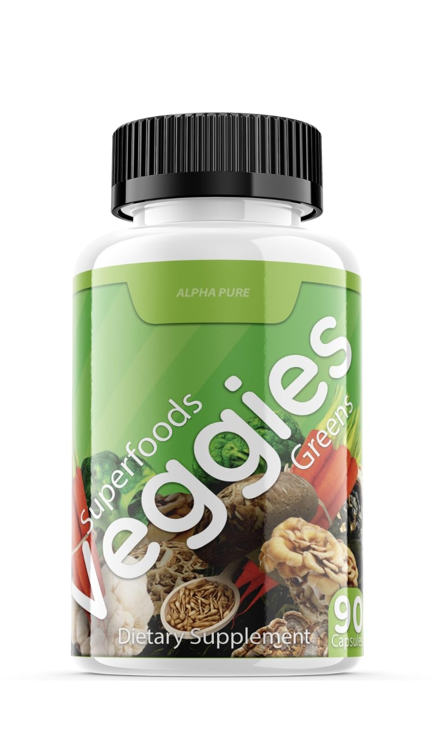 Alpha Pure Superfoods Reds Fruits and Greens 180 Capsules Vegetables Fruits and Veggies Superfood | Natural Balance of 90 Fruit Capsules, 90 Veggie Capsules for Men, Women Vitamins and Minerals Alpha PureBuy Supplements Australia