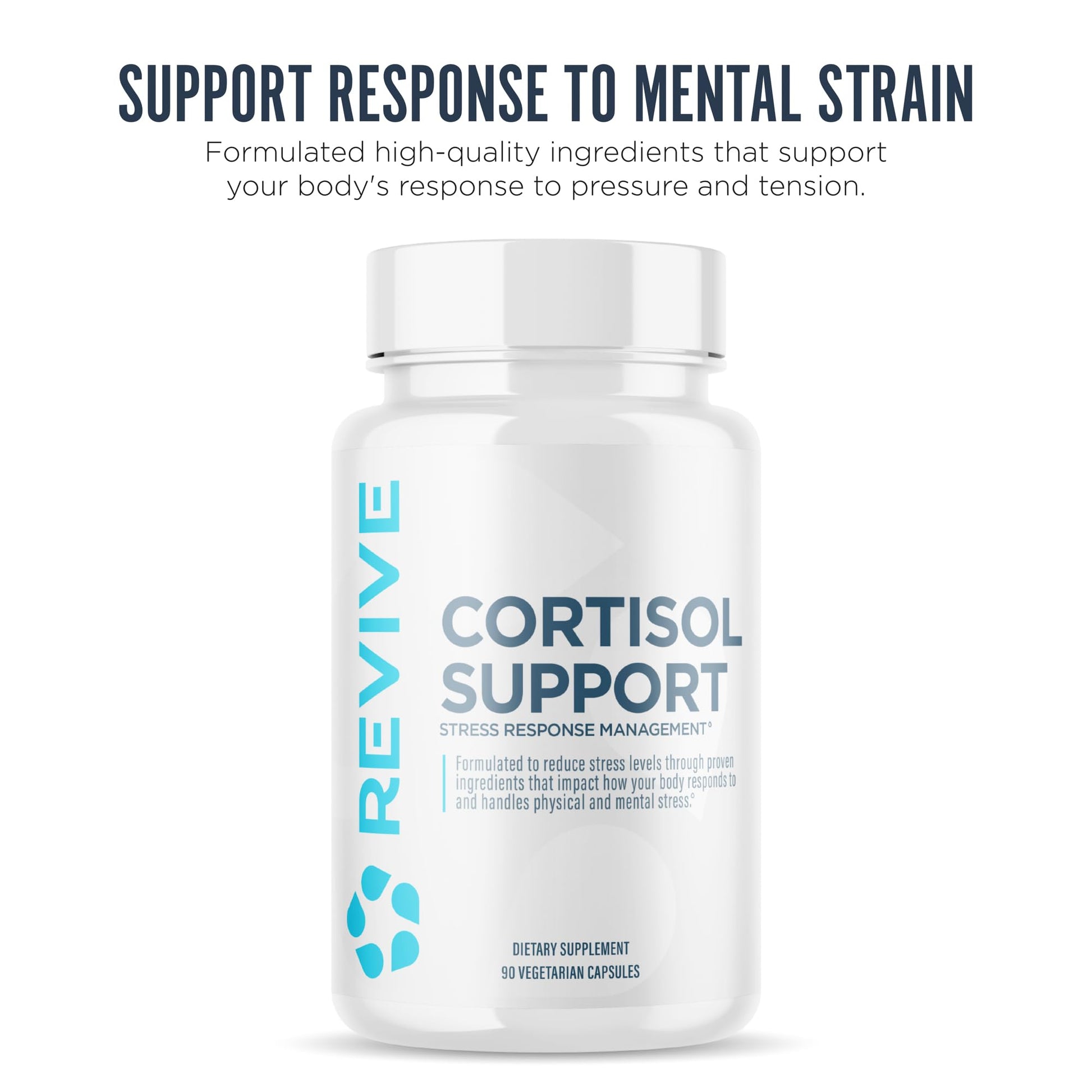 Revive MD Cortisol Manager, 90 Vegetarian Capsules - Cortisol Supplement w/Magnesium & L-Theanine Support Health, Focus, Energy, Fatigue, & Adrenal Gland Function - Vegan & Gluten-Free (30 Servings) ReviveBuy Supplements Australia