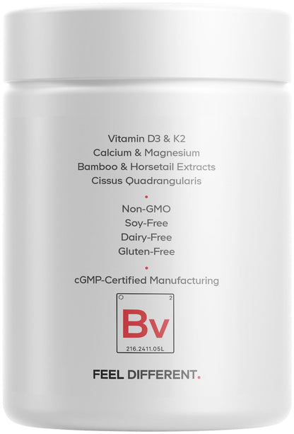 Codeage Bones Vitamins+ - Vitamin D3 & K2, Vitamin C, Calcium, Magnesium, Zinc, Hesperidin, L-Lysine, Manganese, Bamboo, Horsetail, Cissus, Boron, Trans-Resveratrol, Non-GMO Supplement - 90 Capsules CodeageBuy Supplements Australia