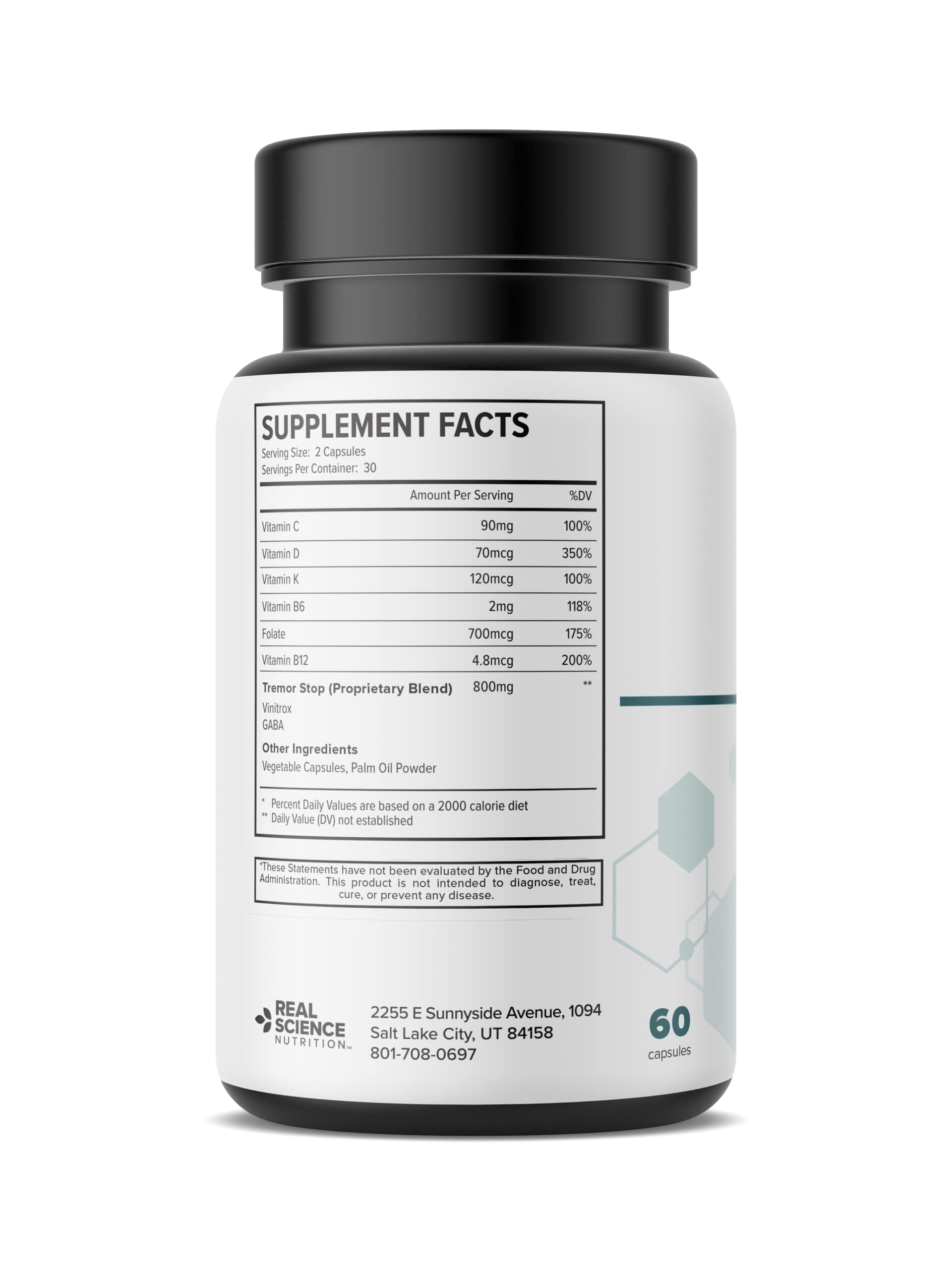 Real Science Tardivex All Natural Nerve Support Supplement for Neurological Balance - Includes Vinitrox, GABA & Essential Vitamins for Controlled Movement & Coordination - Made in USA, 60 Caps Real Science NutritionBuy Supplements Australia