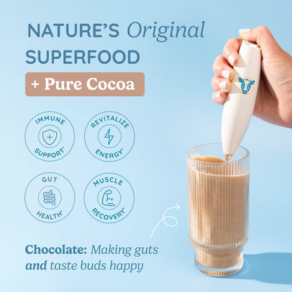 WONDERCOW Colostrum Supplement Powder for Gut Health, Immune Support & Wellness | Natural IgG Pure Whole Bovine Colostrum Superfood, Chocolate, 60 Servings WONDERCOWBuy Supplements Australia