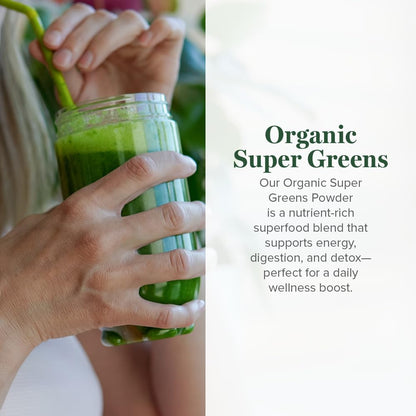 Global Healing Organic Super Greens Powder Blend - Greens Superfood Powder with 15 Raw Whole Sprouts - Delicious Green Juice Smoothie Mix for Daily Nutrition - Non-GMO, Gluten-Free Greens Supplements Global Healing CenterBuy Supplements Australia