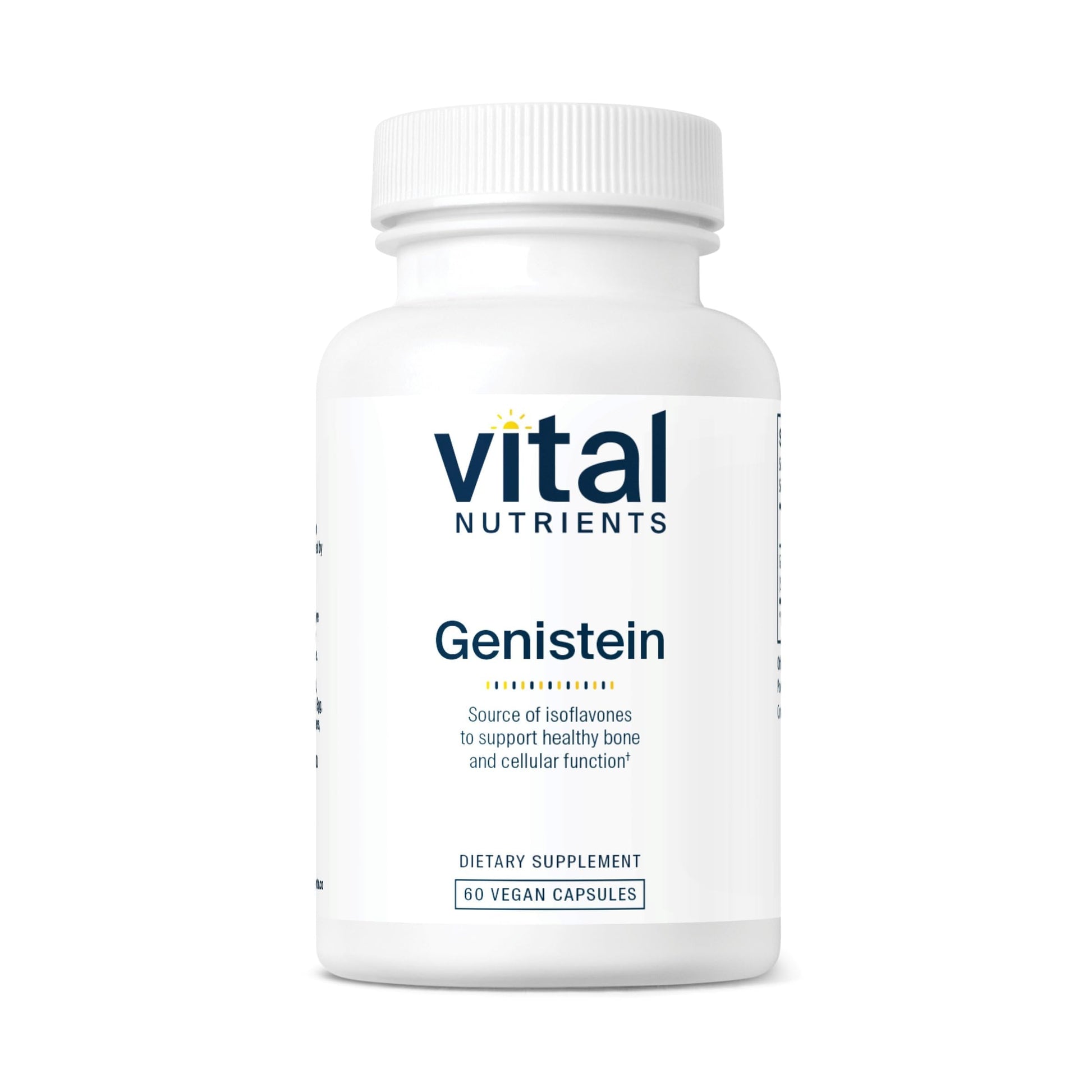 Vital Nutrients Genistein - Easily Absorbed Isoflavones for Bone Health Support* - Vegan Supplement - Gluten and Dairy Free - Non-GMO - 60 Capsules Vital NutrientsBuy Supplements Australia