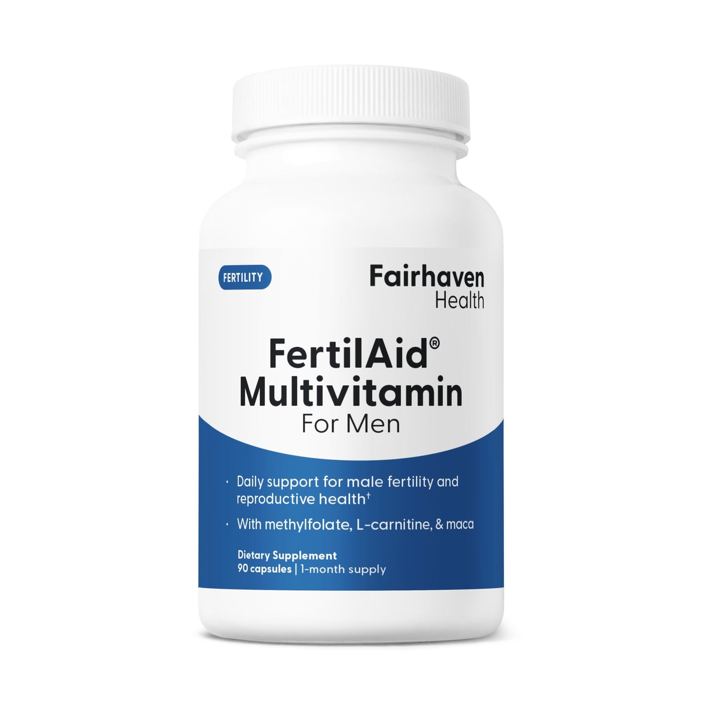 Fairhaven Health FertilAid for Men | Male Fertility Supplement for Count and Motility | Pre-Conception Support with L-Carnitine, CoQ10