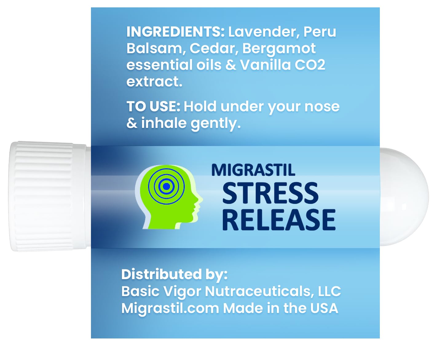 Basic Vigor Migrastil Extra Strength Migraine Stick & Stress Release Inhaler 2-Pack Basic VigorBuy Supplements Australia