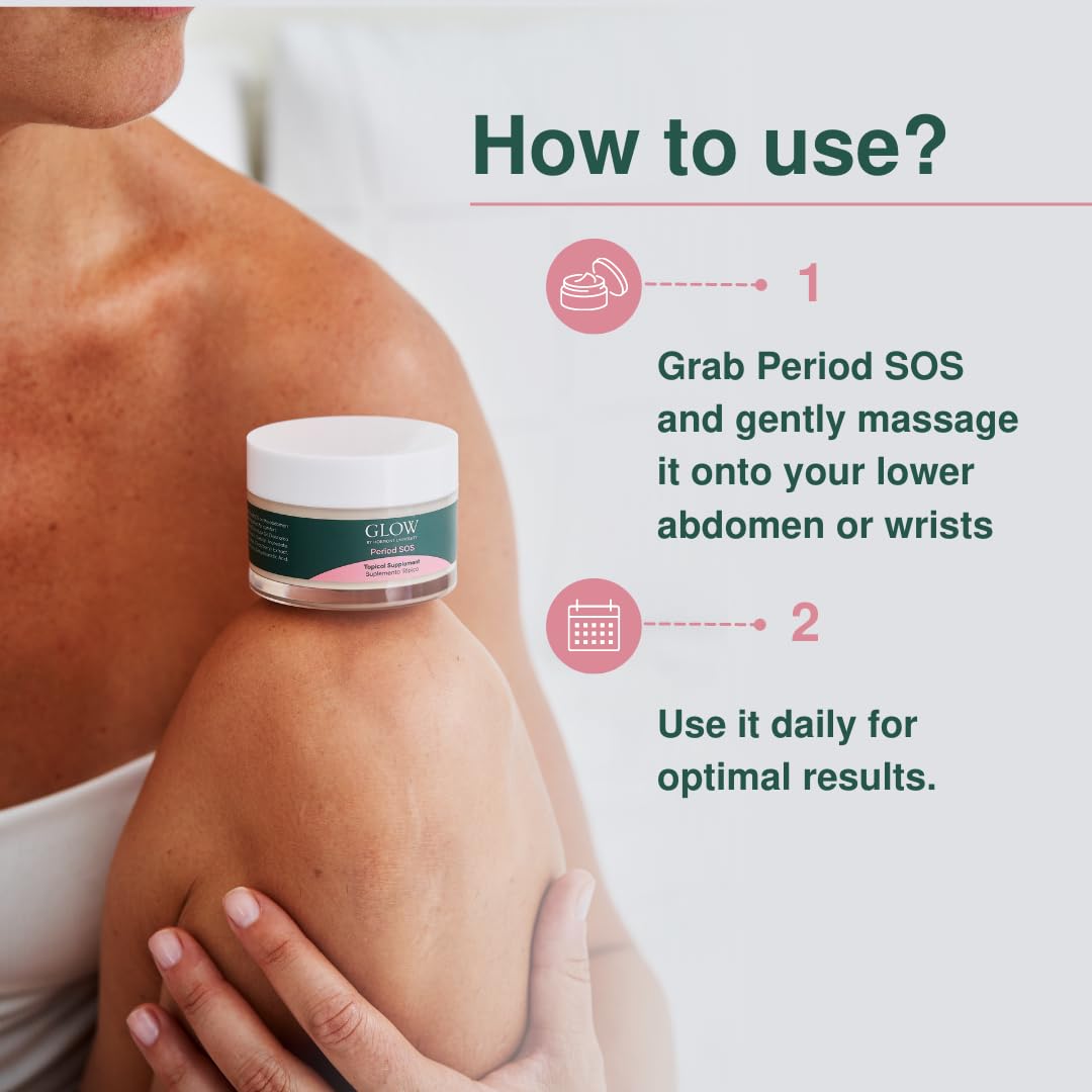 Glow Botanica | Period SOS - Real Wild Yam Cream for PMS Symptom Relief - Topical Supplement Glow BotanicaBuy Supplements Australia