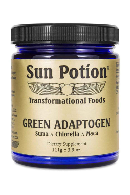 Green Adaptogen Superfood Powder | Organic Maca, Suma Root & Chlorella Blend | Plant Based Adaptogenic Herbal Supplement | Nutrient Rich Greens Powder for Smoothies & Daily Wellness | Non-GMO | 111g Sun PotionBuy Supplements Australia