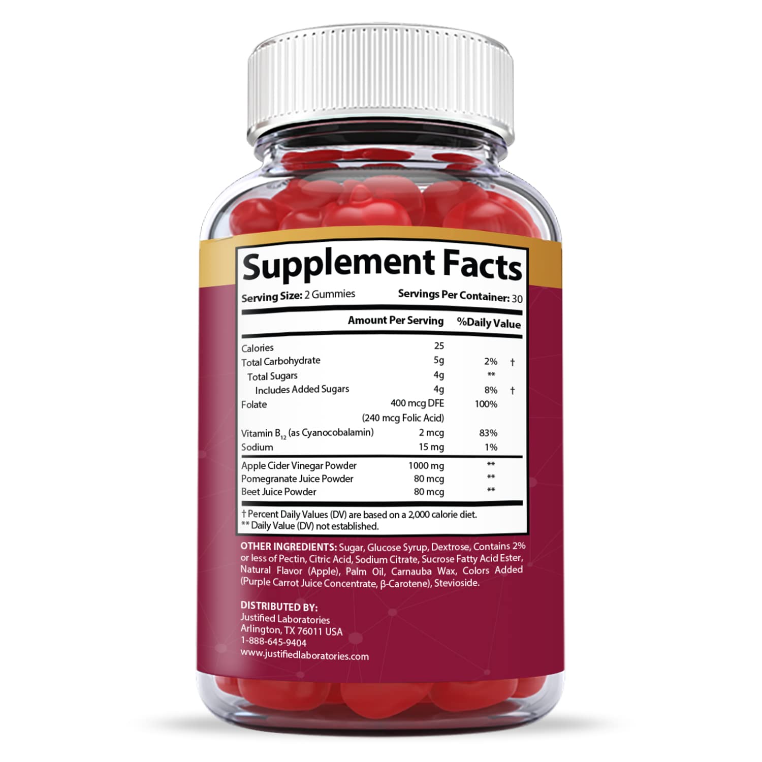 Justified Laboratories (10 Pack) Great Results Keto ACV Gummies 1000MG Justified LaboratoriesBuy Supplements Australia