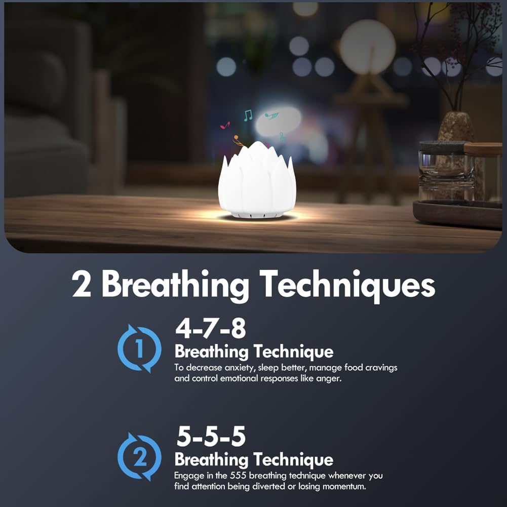 Meditation Gifts 'Breathing Lotus', NDLT Mindfulness Gifts Guided Breathing Trainer 2 Breathing NDLTBuy Supplements Australia