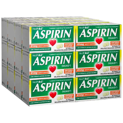 HealthA2Z Aspirin 81mg Low Strength | Enteric Coated | 24 Packs of 40 Counts (960 Tablets Total) | Value Package HealthA2ZBuy Supplements Australia
