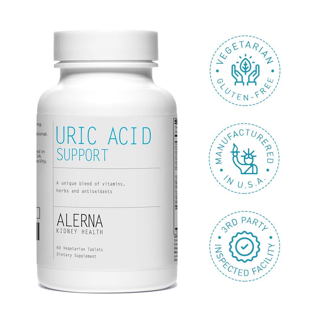 Alerna Kidney Health Uric Acid Support Supplement – Tart Cherry, Celery Seed, Turmeric, Quercetin – 60 Vegetarian Tablets (Pack of 3) Alerna Kidney HealthBuy Supplements Australia