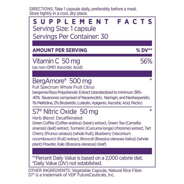 NAOMI Italian Citrus Bergamot Plus Nitric Oxide Boost, Award-Winning Cardiologist Dvlpd, Supports Healthy Cholesterol & Blood Pressure in Normal Range, with 7 Key Polyphenols, 30-Day Supply NAOMIBuy Supplements Australia