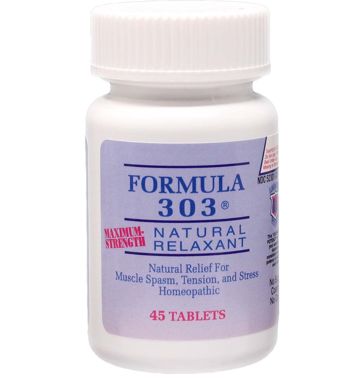 Dee CEE Labs Formula 303 Maximum Strength Tablets, 45 Tablets; All-Natural containing Magnesium for Sore Muscles, Passion Flower, and Valerian Root Dee Cee LaboratoriesBuy Supplements Australia