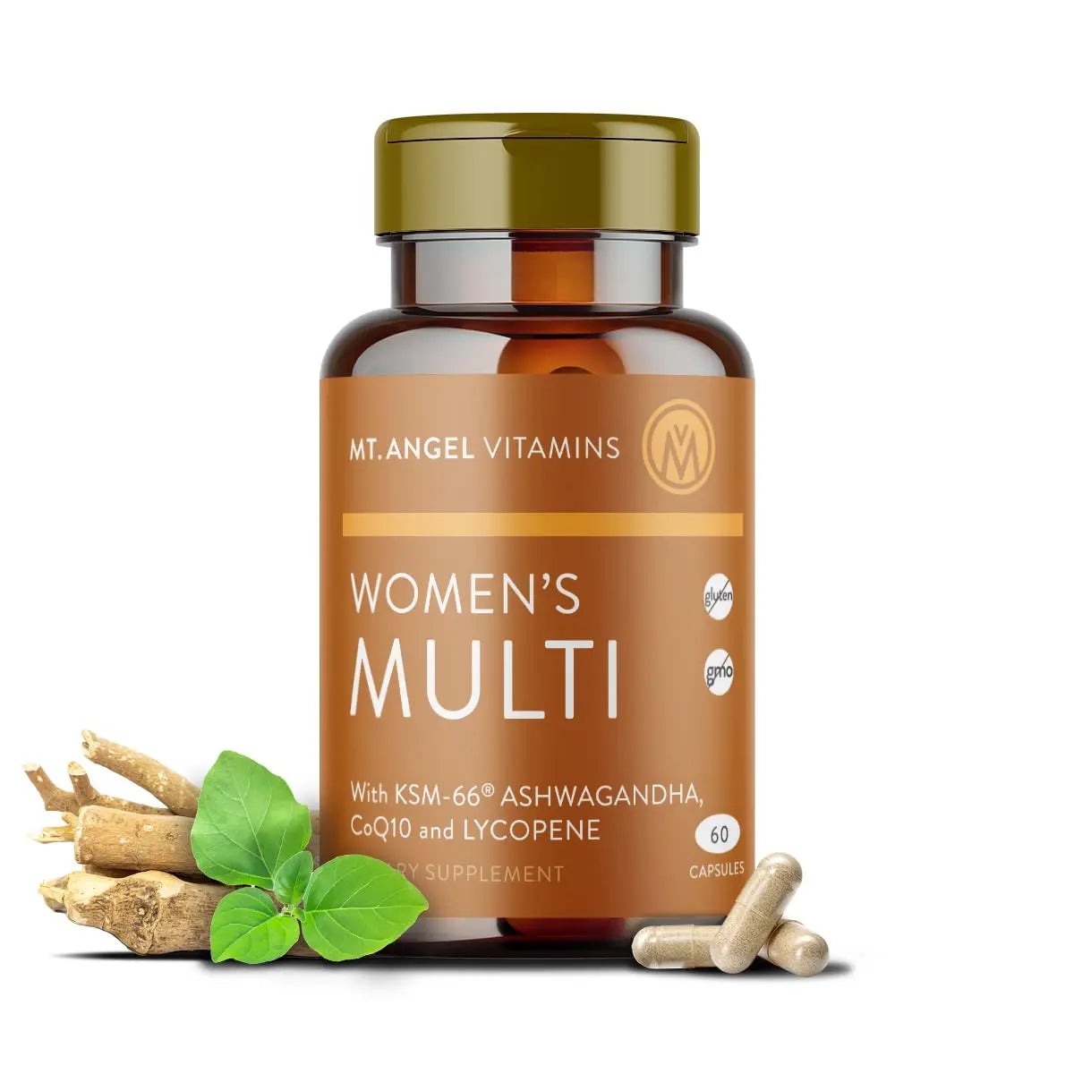 Mt. Angel Vitamins - Daily Womens Multivitamin - Adult Formula with Iron, Calcium, KSM-66 Ashwaganda, and a Potent Proprietary Herbal Blend Mt. Angel Vitamins