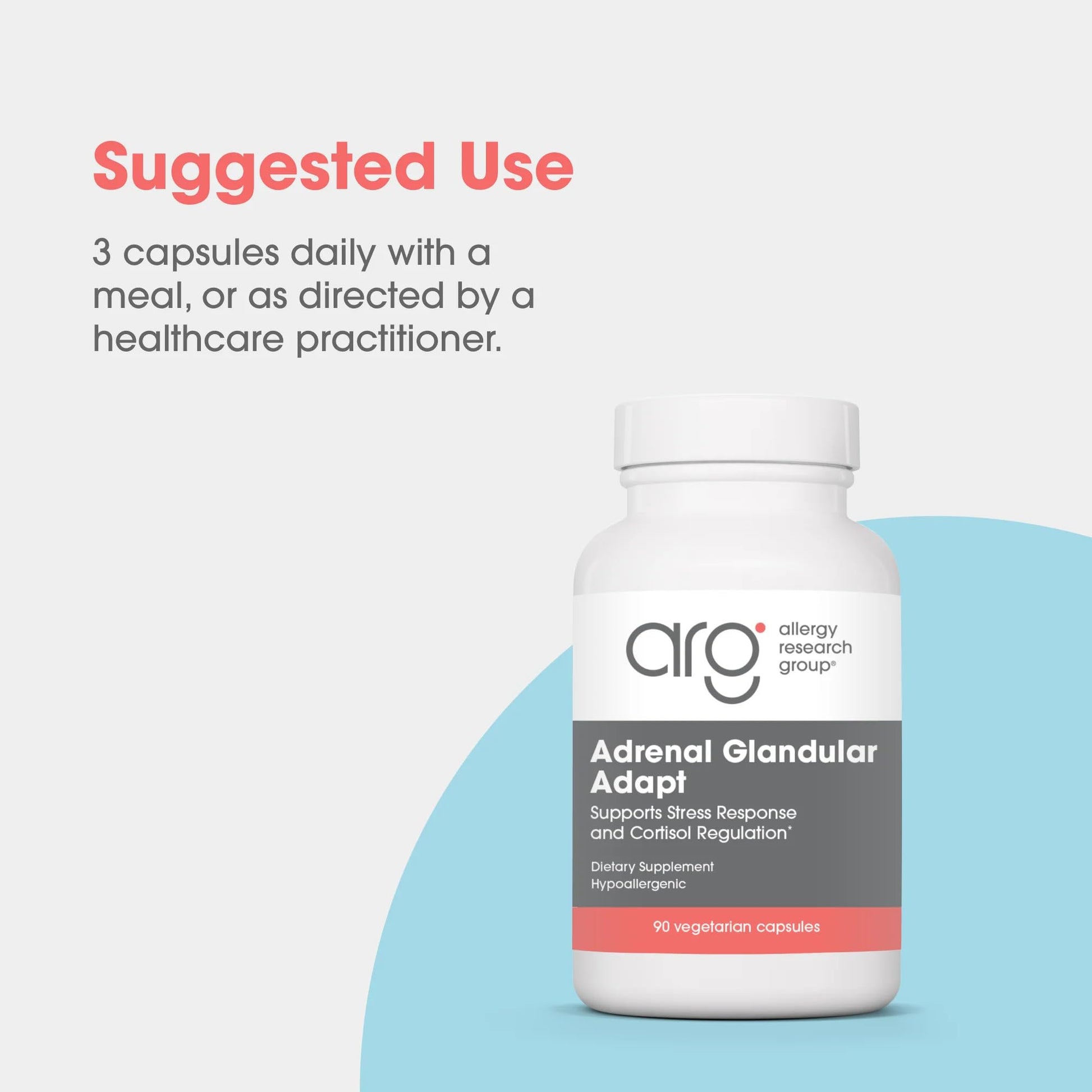 Allergy Research Group - Adrenal Glandular Adapt - Supports Healthy Stress Response and Cortisol Regulation - Hypoallergenic - 90 Vegetarian Capsules Allergy Research GroupBuy Supplements Australia