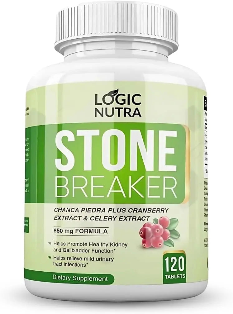 Logic Nutra Chanca Piedra Kidney Stone Breaker 120 Tablets 800 mg - Maximum Strength for Gallbladder & Urinary Cleanse with Phyllantus Niruri, Celery Seed Extract & Cranberry Extract Logic NutraBuy Supplements Australia