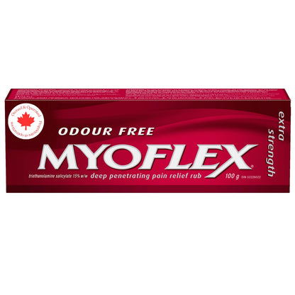 Myoflex Pain Relief Rub | Odourless | Provides Deep Penetrating Relief of Muscle Soreness & Joint Pain | Menthol Free | Stain Free | Non-Greasy | Great for Ages 2+ | 100 Grams (Extra Strength) MyoflexBuy Supplements Australia