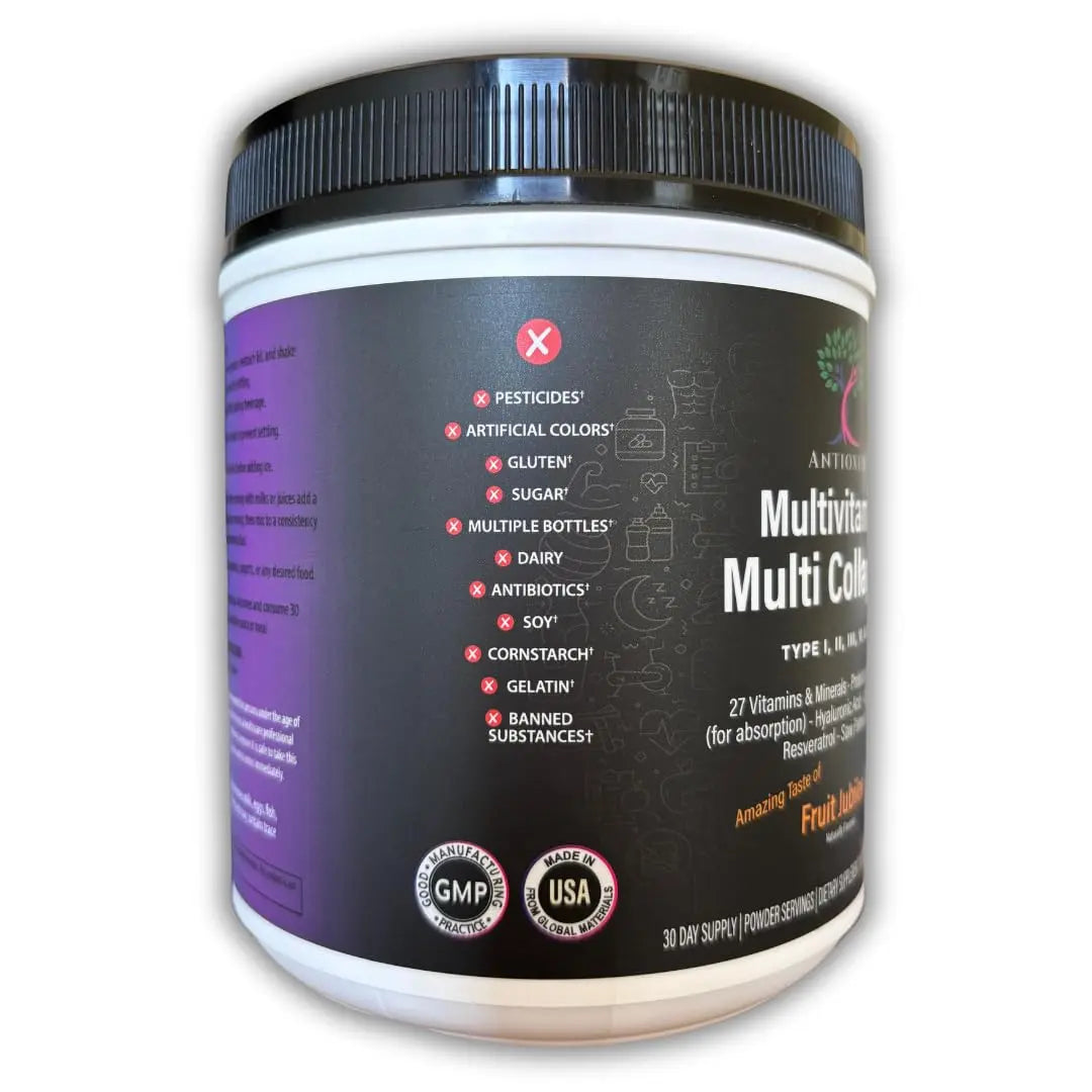 Antioxed Multi Collagen Multivitamin for Women+Men, Keto, Skin, Joint, Cognitive, Heart, Sensual, & Immune Health, Hydrolyzed Peptides, Antioxidants, Probiotics AntioxedBuy Supplements Australia