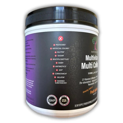 Antioxed Multi Collagen Multivitamin for Women+Men, Keto, Skin, Joint, Cognitive, Heart, Sensual, & Immune Health, Hydrolyzed Peptides, Antioxidants, Probiotics AntioxedBuy Supplements Australia