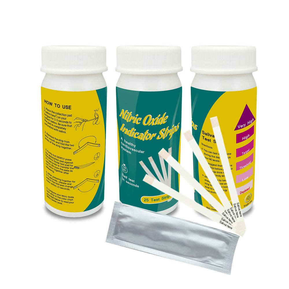 Nitric Oxide Test Strips [25strips]- Nitric Oxide Indicator Strips Work by Measuring The TONNYLABBuy Supplements Australia