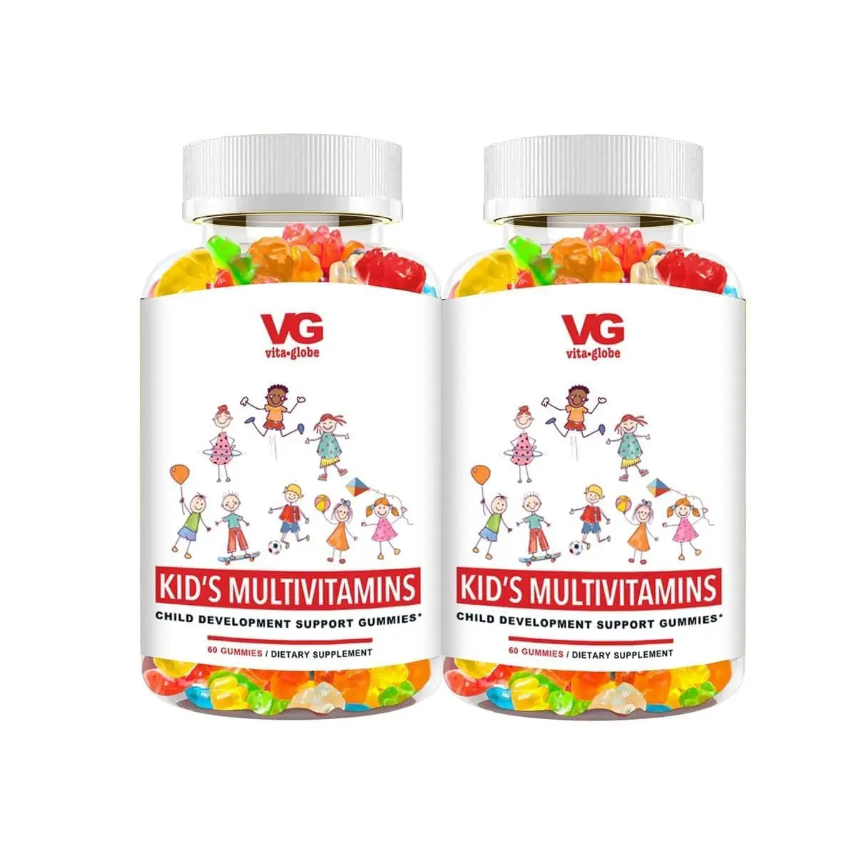 VITA GLOBE Kids Complete Multivitamin Gummies – with Vitamins A, C, D, E, B6 & B12 | Daily Immune, Growth & Wellness Support | VITA GLOBE