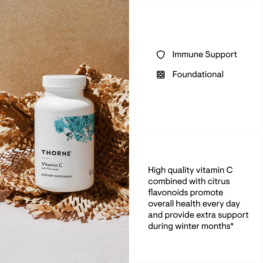 THORNE Vitamin C - Blend of Vitamin C and Citrus Bioflavonoids from Oranges - Support THORNEBuy Supplements Australia