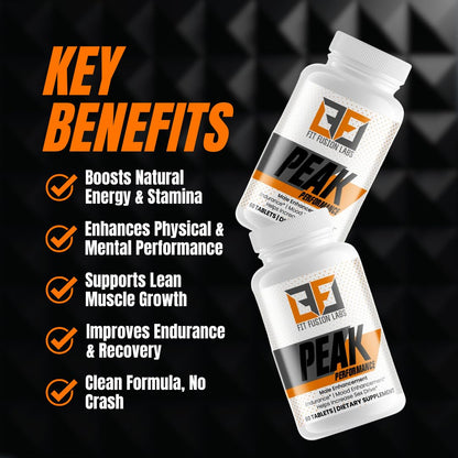 Fit Fusion Labs Peak Performance Natural Male Enhancement & Energy Booster – Tongkat Ali, Maca, Zinc & Ginseng – Supports Stamina, Strength & Recovery – 60 Tablets Fit Fusion LabsBuy Supplements Australia