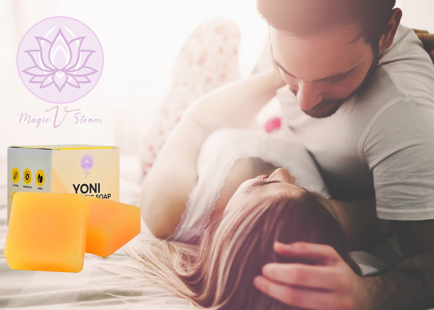 Magic V Steam Probiotic 2 Yoni Soap Bars Feminine Wash and Vaginal Wash Vaginal Odor Eliminator PH Magic V SteamBuy Supplements Australia