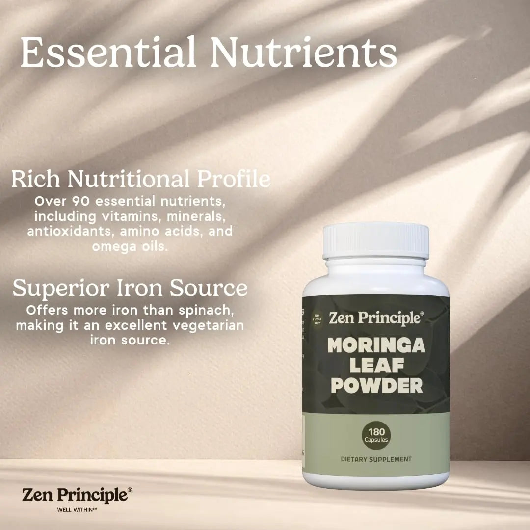 Zen Principle Organic Moringa Oleifera. Ultra-Premium. Provides an All Natural Energy Boost and Multi-Vitamin Zen PrincipleBuy Supplements Australia