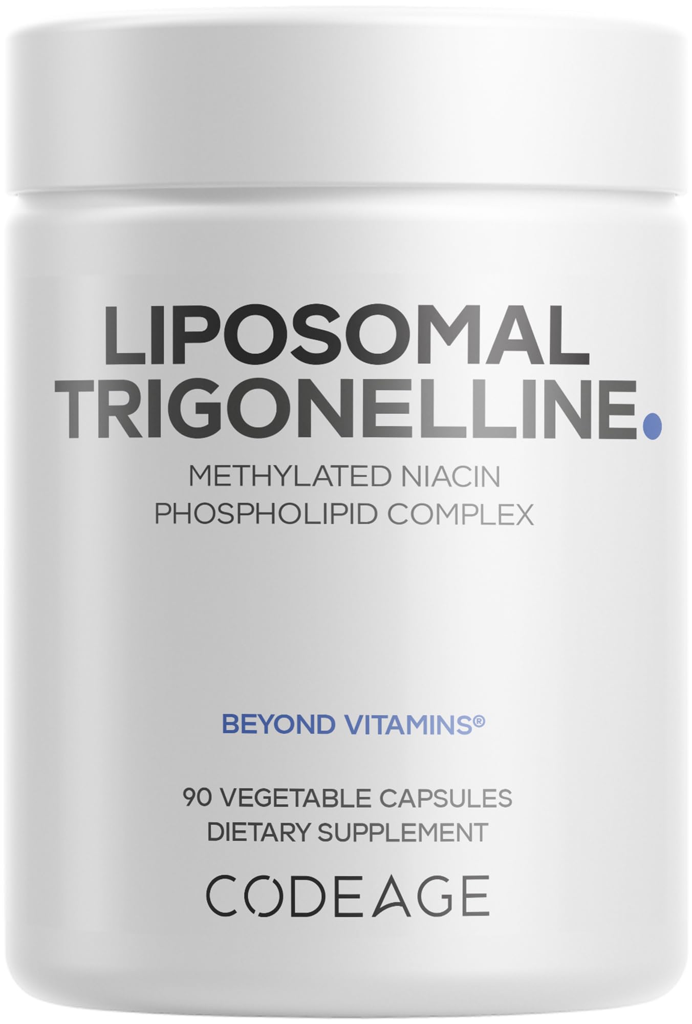 Codeage Liposomal Trigonelline - 250 mg Per Capsule - 3-Month Supply - Plant-Based Alkaloid - Liposomal Delivery for Bioavailability - Metabolic Health Support - Vegan Nootropic Non-GMO - 90 Capsules CodeageBuy Supplements Australia