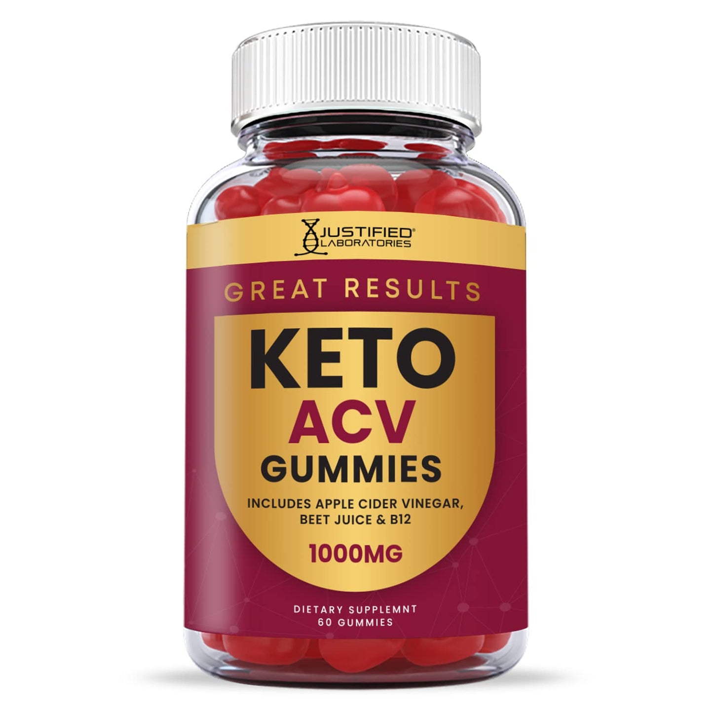 Justified Laboratories (2 Pack) Great Results Keto ACV Gummies 1000MG Justified LaboratoriesBuy Supplements Australia