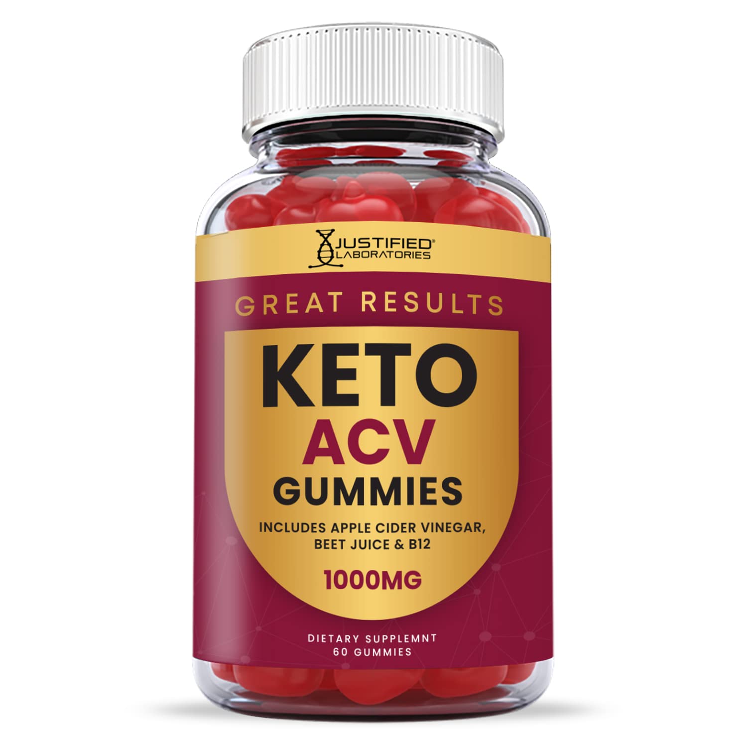 Justified Laboratories (2 Pack) Great Results Keto ACV Gummies 1000MG Justified LaboratoriesBuy Supplements Australia