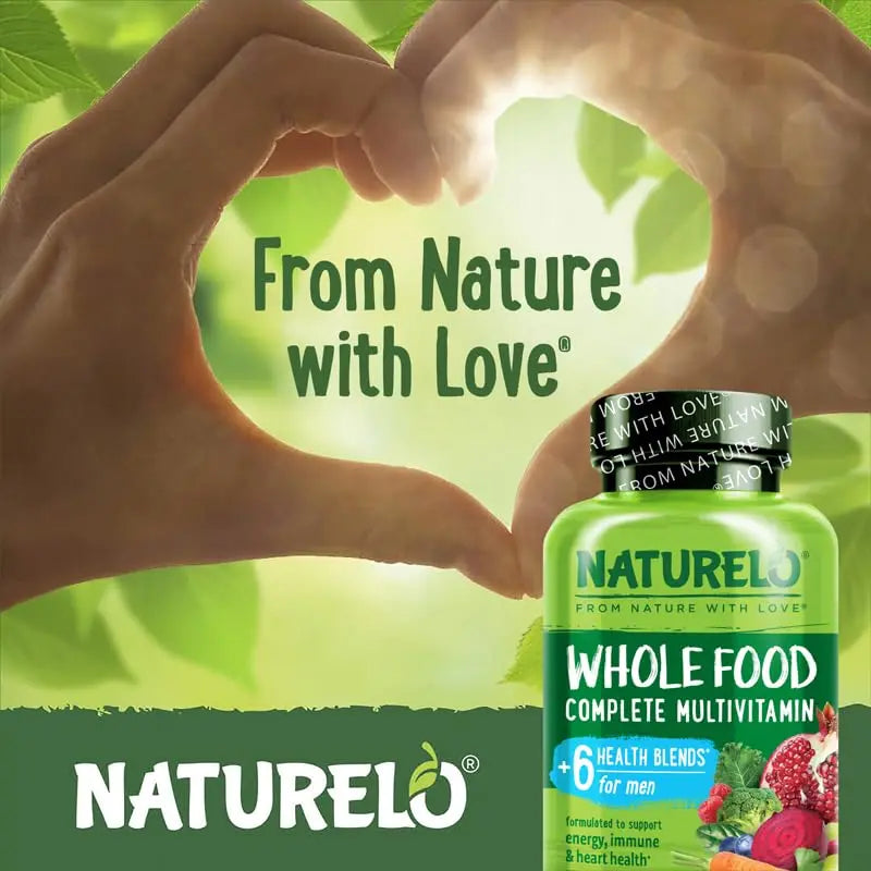 NATURELO Whole Food Multivitamin for Women - 120 Capsules and Whole Food Multivitamin for Men - 120 Capsules Bundle NATURELO