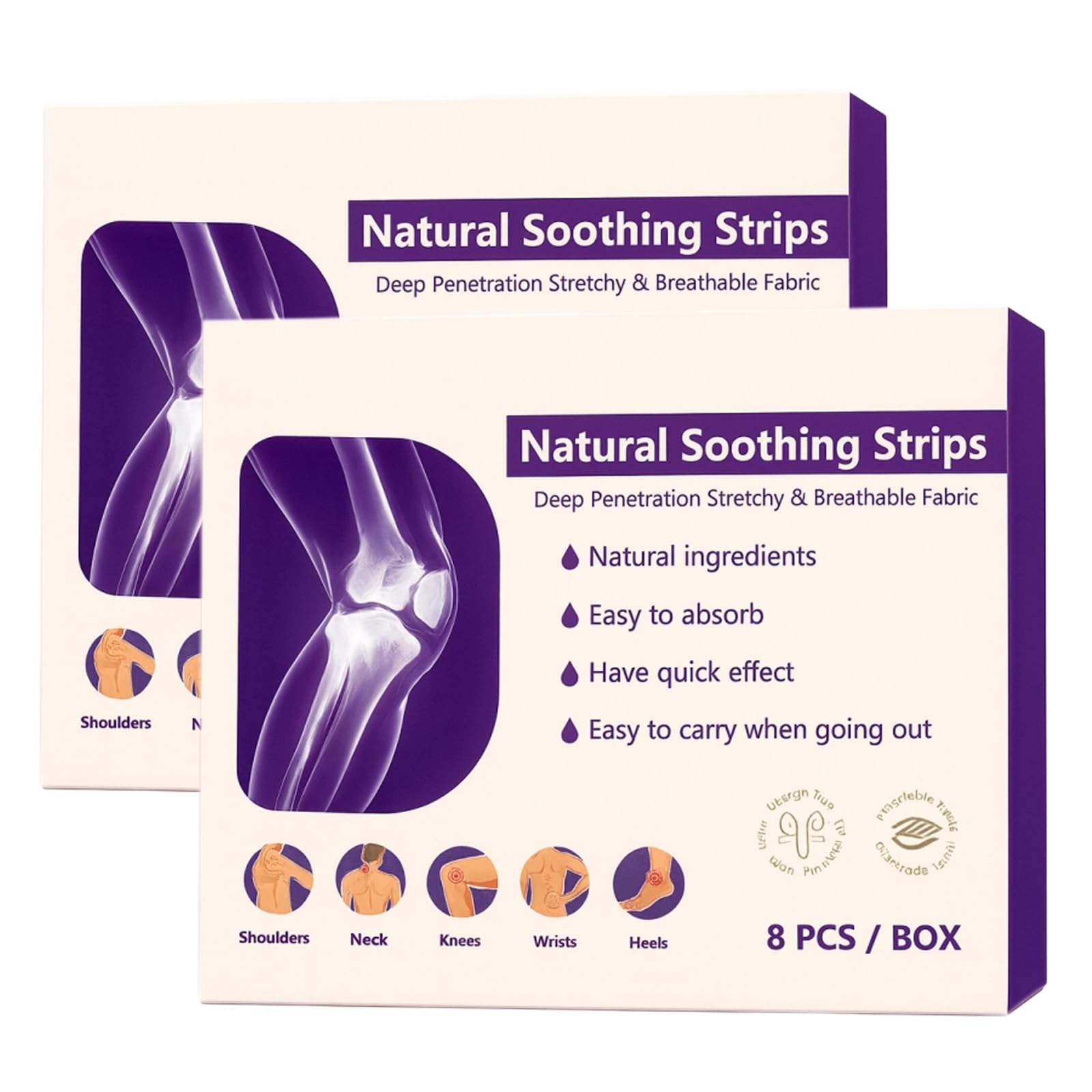 Soothing Joint Patches – Natural Herbal Comfort Pads for Knees, Shoulders, Back & Neck, Stretchy Breathable Fabric, Joint & Muscle Soreness, Long Lasting Soothing Strips, 8 Pcs/Box (2PCS) GenericBuy Supplements Australia