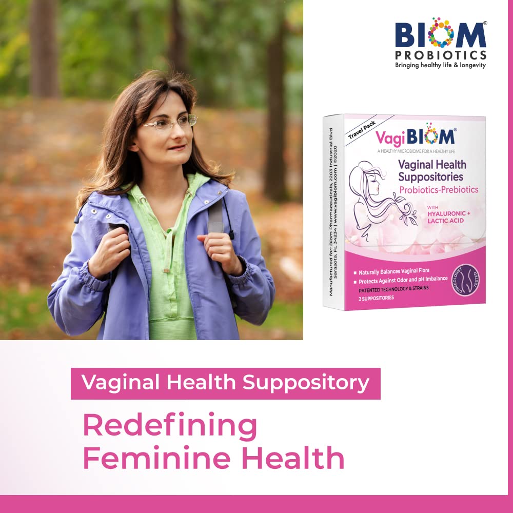 VagiBiom Probioitc Suppository Convenient Travel Pack with 2 Suppositories VagiBiomBuy Supplements Australia