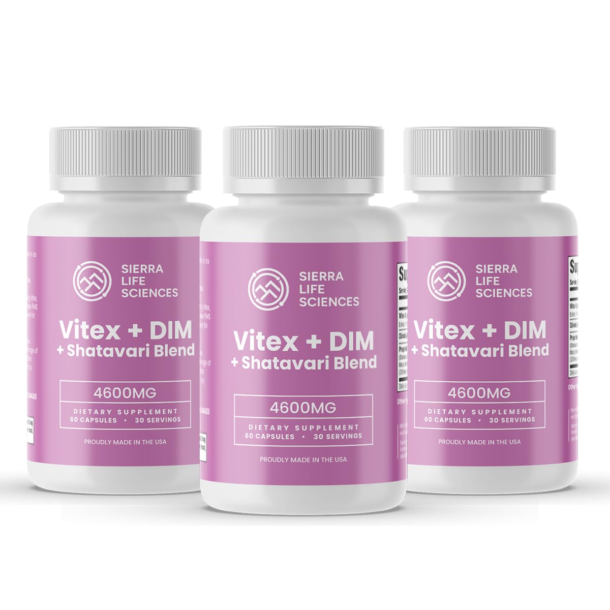 SIERRA LIFE SCIENCES Hormonal Balance Blend for Women – Vitex, DIM, Shatavari + Adaptogenic Support – Menstrual & Menopause Relief – Vegan, Clean-Label Formula – 4600mg – (Pack of 3) SIERRA LIFE SCIENCESBuy Supplements Australia