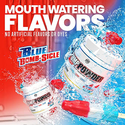 MAN Sports Pump Powder Blue Bombsicle - Stimulant Free Pre Workout Drink, Best for Preworkout - Energy Pump Powder for Men and Women, Help Fuel Your Workout (30 Days Supply)