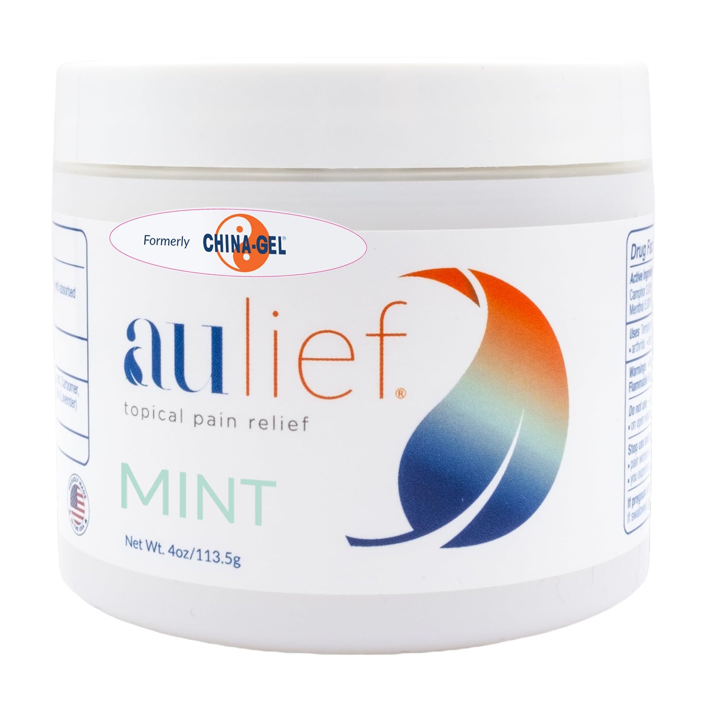 China-Gel Aulief Pain Relief Cream Arthritis & Muscle Rub for Sore Muscles & Joint Pain, Neck, Knee & Back Aches, Premium Mint Green Topical Gel, 4 oz Jar China-GelBuy Supplements Australia