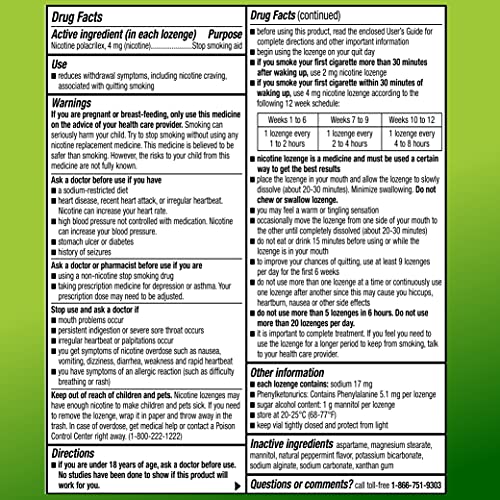 Amazon Basic Care Nicotine Polacrilex Lozenges, 4 mg, Mint Flavor Amazon Basic CareBuy Supplements Australia