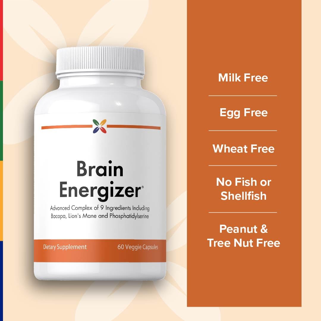 Stop Aging Now - Brain Supplement Complex - with Ginkgo Biloba, Lion's Mane, Bacopa, and DMAE - 60 Vegetarian Capsules - Advanced Blend Stop Aging NowBuy Supplements Australia