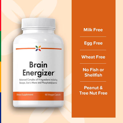 Stop Aging Now - Brain Supplement Complex - with Ginkgo Biloba, Lion's Mane, Bacopa, and DMAE - 60 Vegetarian Capsules - Advanced Blend Stop Aging NowBuy Supplements Australia