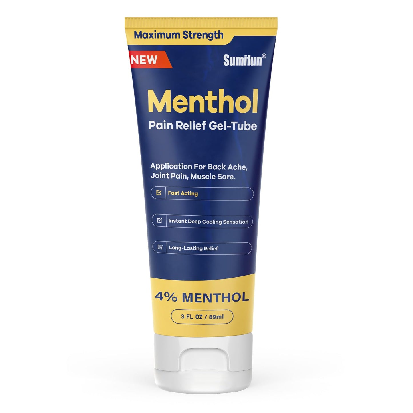 Sumifun Menthol Pain Relief Gel-Tube-3 FL OZ Tube (Pack of 1)- for Knee & Lower Back Pain Relief, Sore Muscle Relief, Neck Pain Relief, Shoulder Pain Relief SumifunBuy Supplements Australia