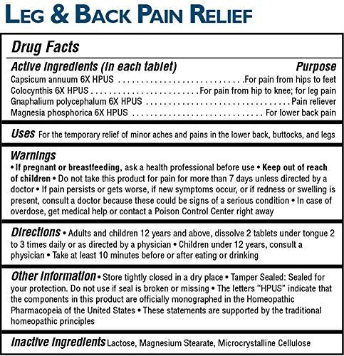 MagniLife Leg & Back Pain Relief Tablets,125 Ct, Fast-Acting Pain Relief Naturally Soothes Burning, Tingling & Stabbing Aches, Symptomatic or Preventative, Non-Habit Forming Quick-Dissolve Tablets MagniLifeBuy Supplements Australia