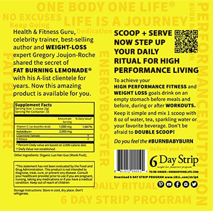 Fat Burning Lemonade Stimulant Free Weight Loss and Energy Drink Mix for Women & Men One Body One LifeBuy Supplements Australia