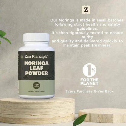 Zen Principle Organic Moringa Oleifera. Ultra-Premium. Provides an All Natural Energy Boost and Multi-Vitamin Zen PrincipleBuy Supplements Australia